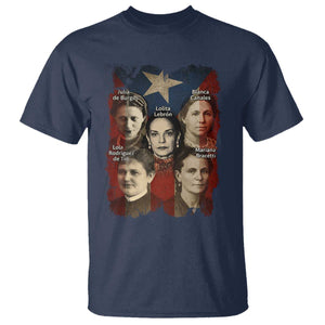 Puerto Rican Heroines T Shirt Boricua Julia Lolita Blanca Mariana Lola Puerto Rico Flag TS11 Navy Print Your Wear
