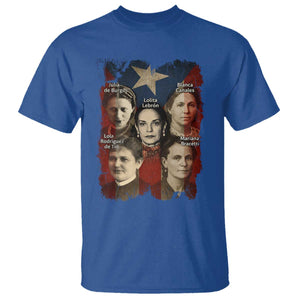 Puerto Rican Heroines T Shirt Boricua Julia Lolita Blanca Mariana Lola Puerto Rico Flag TS11 Royal Blue Print Your Wear