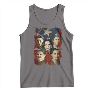 Puerto Rican Heroines Tank Top Boricua Julia Lolita Blanca Mariana Lola Puerto Rico Flag TS11 Deep Heather Print Your Wear