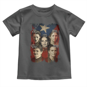 Puerto Rican Heroines Toddler T Shirt Boricua Julia Lolita Blanca Mariana Lola Puerto Rico Flag TS11 Dark Heather Print Your Wear