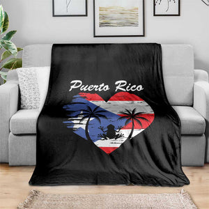 Puerto Rico Throw Blanket Boricua Coqui Frog Vintage Puerto Rican Flag TS11 Print Your Wear