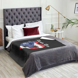 Puerto Rico Throw Blanket Boricua Coqui Frog Vintage Puerto Rican Flag TS11 Print Your Wear