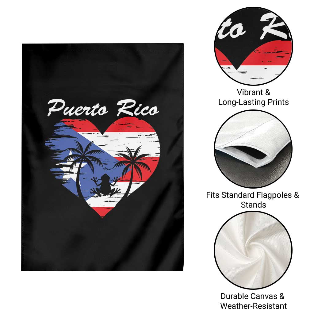Puerto Rico Garden Flag Boricua Coqui Frog Vintage Puerto Rican Flag TS11 Print Your Wear