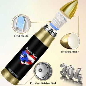 Puerto Rico Bullet Tumbler Boricua Coqui Frog Vintage Puerto Rican Flag TS11 Print Your Wear