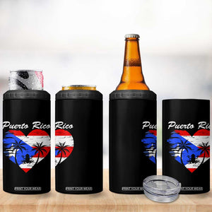 Puerto Rico 4 in 1 Can Cooler Tumbler Boricua Coqui Frog Vintage Puerto Rican Flag TS11 Print Your Wear