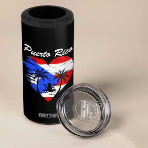 Puerto Rico 4 in 1 Can Cooler Tumbler Boricua Coqui Frog Vintage Puerto Rican Flag TS11 Print Your Wear