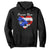 Puerto Rico Hoodie Boricua Coqui Frog Vintage Puerto Rican Flag TS11 Black Print Your Wear