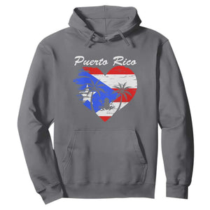Puerto Rico Hoodie Boricua Coqui Frog Vintage Puerto Rican Flag TS11 Charcoal Print Your Wear