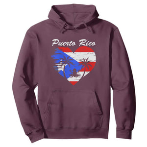 Puerto Rico Hoodie Boricua Coqui Frog Vintage Puerto Rican Flag TS11 Maroon Print Your Wear