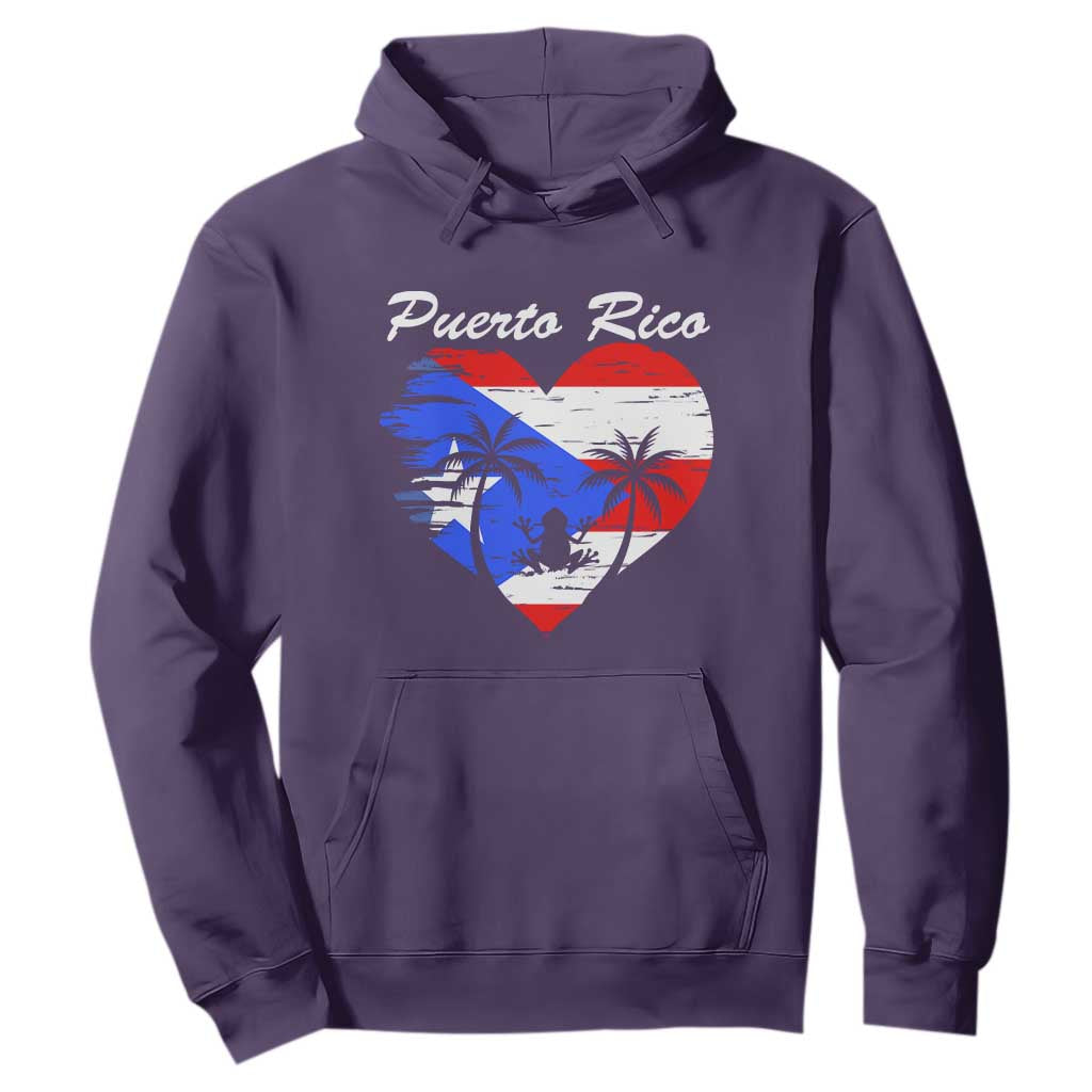 Puerto Rico Hoodie Boricua Coqui Frog Vintage Puerto Rican Flag TS11 Purple Print Your Wear