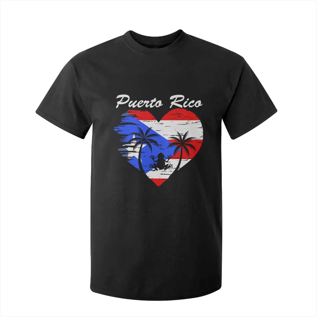 Puerto Rico T Shirt For Kid Boricua Coqui Frog Vintage Puerto Rican Flag TS11 Black Print Your Wear