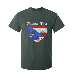 Puerto Rico T Shirt For Kid Boricua Coqui Frog Vintage Puerto Rican Flag TS11 Dark Forest Green Print Your Wear