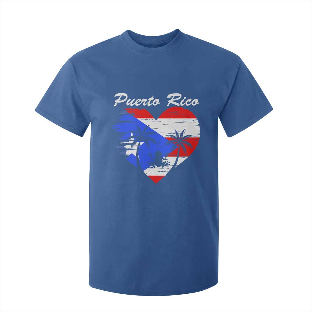 Puerto Rico T Shirt For Kid Boricua Coqui Frog Vintage Puerto Rican Flag TS11 Royal Blue Print Your Wear