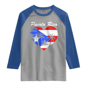 Puerto Rico Raglan Shirt Boricua Coqui Frog Vintage Puerto Rican Flag TS11 Sport Gray Royal Print Your Wear