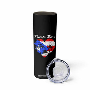 Puerto Rico Skinny Tumbler Boricua Coqui Frog Vintage Puerto Rican Flag TS11 Print Your Wear