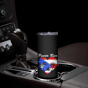 Puerto Rico Skinny Tumbler Boricua Coqui Frog Vintage Puerto Rican Flag TS11 Print Your Wear