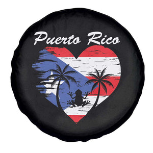 Puerto Rico Spare Tire Cover Boricua Coqui Frog Vintage Puerto Rican Flag TS11 Print Your Wear