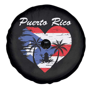 Puerto Rico Spare Tire Cover Boricua Coqui Frog Vintage Puerto Rican Flag TS11 Print Your Wear