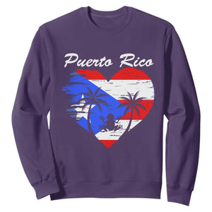 Puerto Rico Sweatshirt Boricua Coqui Frog Vintage Puerto Rican Flag TS11 Purple Print Your Wear