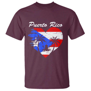 Puerto Rico T Shirt Boricua Coqui Frog Vintage Puerto Rican Flag TS11 Maroon Print Your Wear