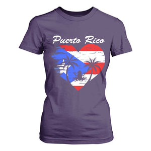 Puerto Rico T Shirt For Women Boricua Coqui Frog Vintage Puerto Rican Flag TS11 Purple Print Your Wear