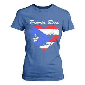 Puerto Rico T Shirt For Women Boricua Coqui Frog Vintage Puerto Rican Flag TS11 Royal Blue Print Your Wear