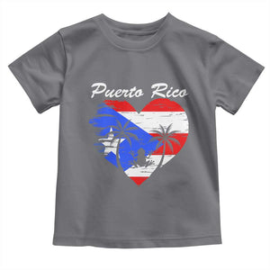 Puerto Rico Toddler T Shirt Boricua Coqui Frog Vintage Puerto Rican Flag TS11 Charcoal Print Your Wear