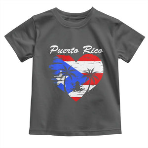 Puerto Rico Toddler T Shirt Boricua Coqui Frog Vintage Puerto Rican Flag TS11 Dark Heather Print Your Wear