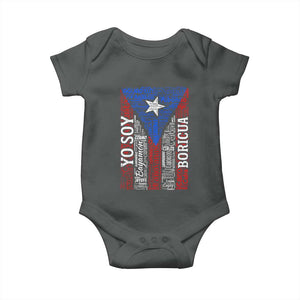 Puerto Rican Flag Puerto Rico Towns And Cities Baby Onesie TS11 Dark Heather Print Your Wear