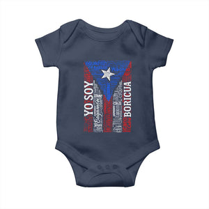 Puerto Rican Flag Puerto Rico Towns And Cities Baby Onesie TS11 Navy Print Your Wear
