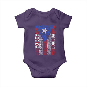 Puerto Rican Flag Puerto Rico Towns And Cities Baby Onesie TS11 Purple Print Your Wear