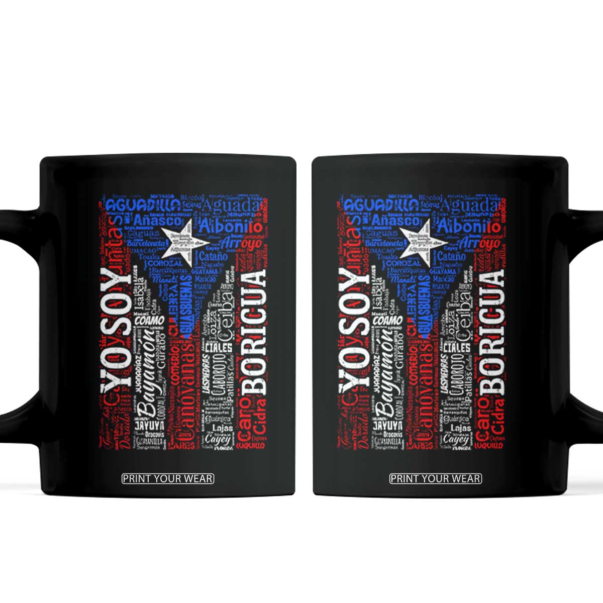 Puerto Rican Flag Puerto Rico Towns And Cities Coffee Mug TS11 Black Print Your Wear