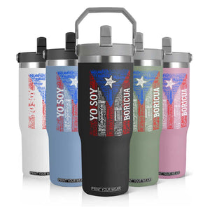 Puerto Rican Flag Puerto Rico Towns And Cities Flip Straw Tumbler TS11 Print Your Wear