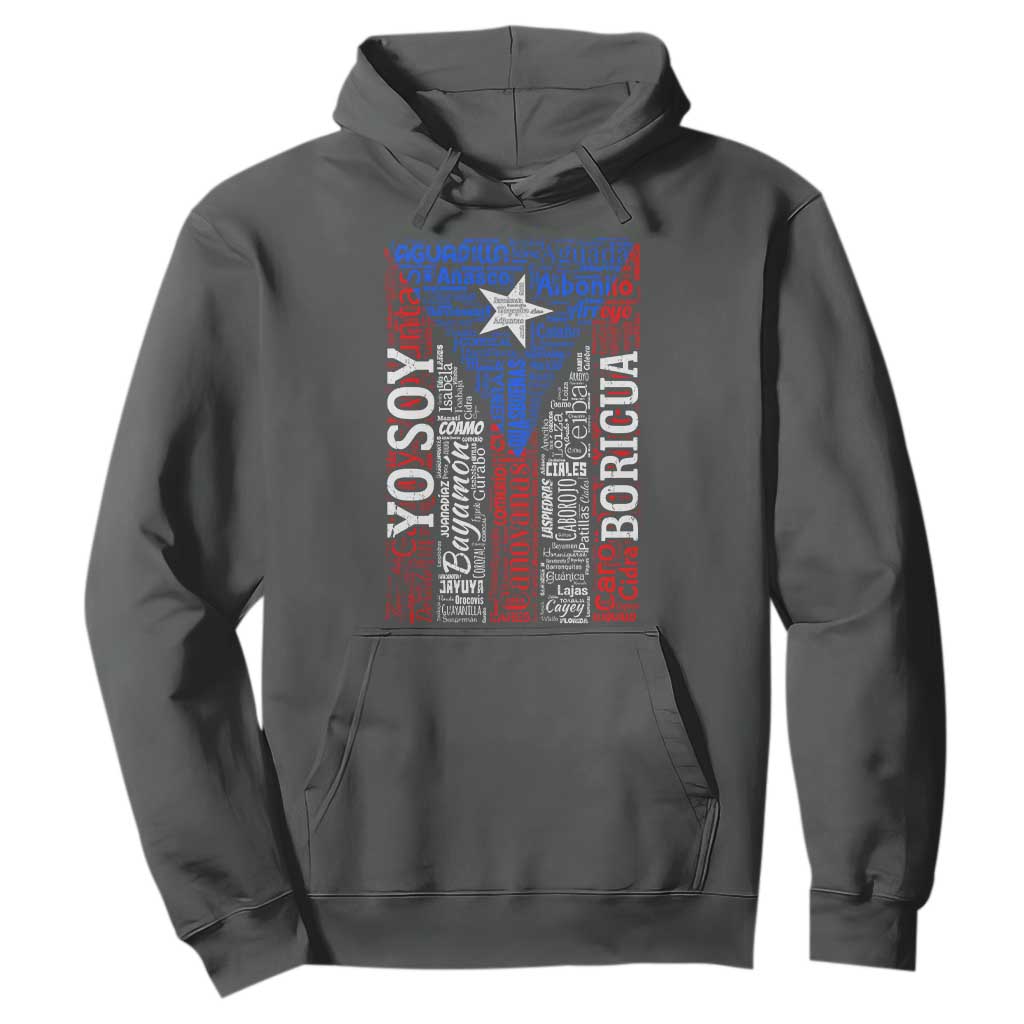 Puerto Rican Flag Puerto Rico Towns And Cities Hoodie TS11 Dark Heather Print Your Wear