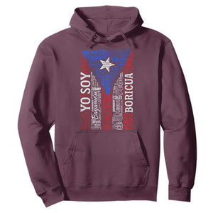 Puerto Rican Flag Puerto Rico Towns And Cities Hoodie TS11 Maroon Print Your Wear