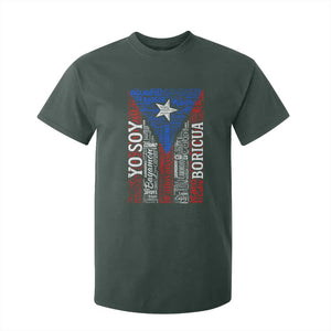 Puerto Rican Flag Puerto Rico Towns And Cities T Shirt For Kid TS11 Dark Forest Green Print Your Wear