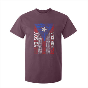 Puerto Rican Flag Puerto Rico Towns And Cities T Shirt For Kid TS11 Maroon Print Your Wear