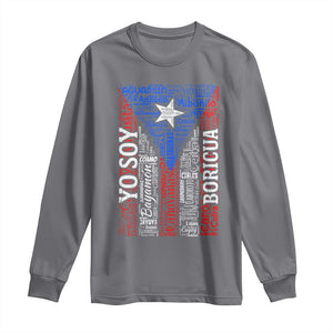 Puerto Rican Flag Puerto Rico Towns And Cities Long Sleeve Shirt TS11 Charcoal Print Your Wear