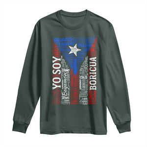 Puerto Rican Flag Puerto Rico Towns And Cities Long Sleeve Shirt TS11 Dark Forest Green Print Your Wear