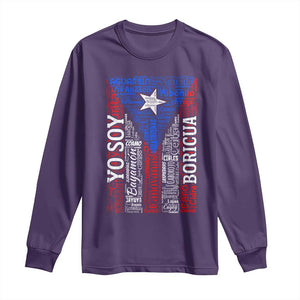 Puerto Rican Flag Puerto Rico Towns And Cities Long Sleeve Shirt TS11 Purple Print Your Wear