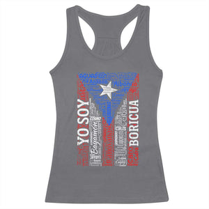 Puerto Rican Flag Puerto Rico Towns And Cities Racerback Tank Top TS11 Charcoal Print Your Wear