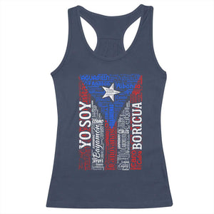 Puerto Rican Flag Puerto Rico Towns And Cities Racerback Tank Top TS11 Navy Print Your Wear