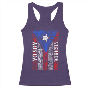 Puerto Rican Flag Puerto Rico Towns And Cities Racerback Tank Top TS11 Purple Print Your Wear