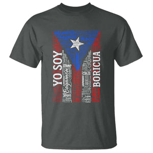 Puerto Rican Flag Puerto Rico Towns And Cities T Shirt TS11 Dark Heather Print Your Wear