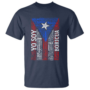 Puerto Rican Flag Puerto Rico Towns And Cities T Shirt TS11 Navy Print Your Wear