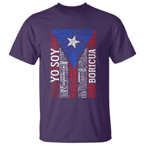 Puerto Rican Flag Puerto Rico Towns And Cities T Shirt TS11 Purple Print Your Wear