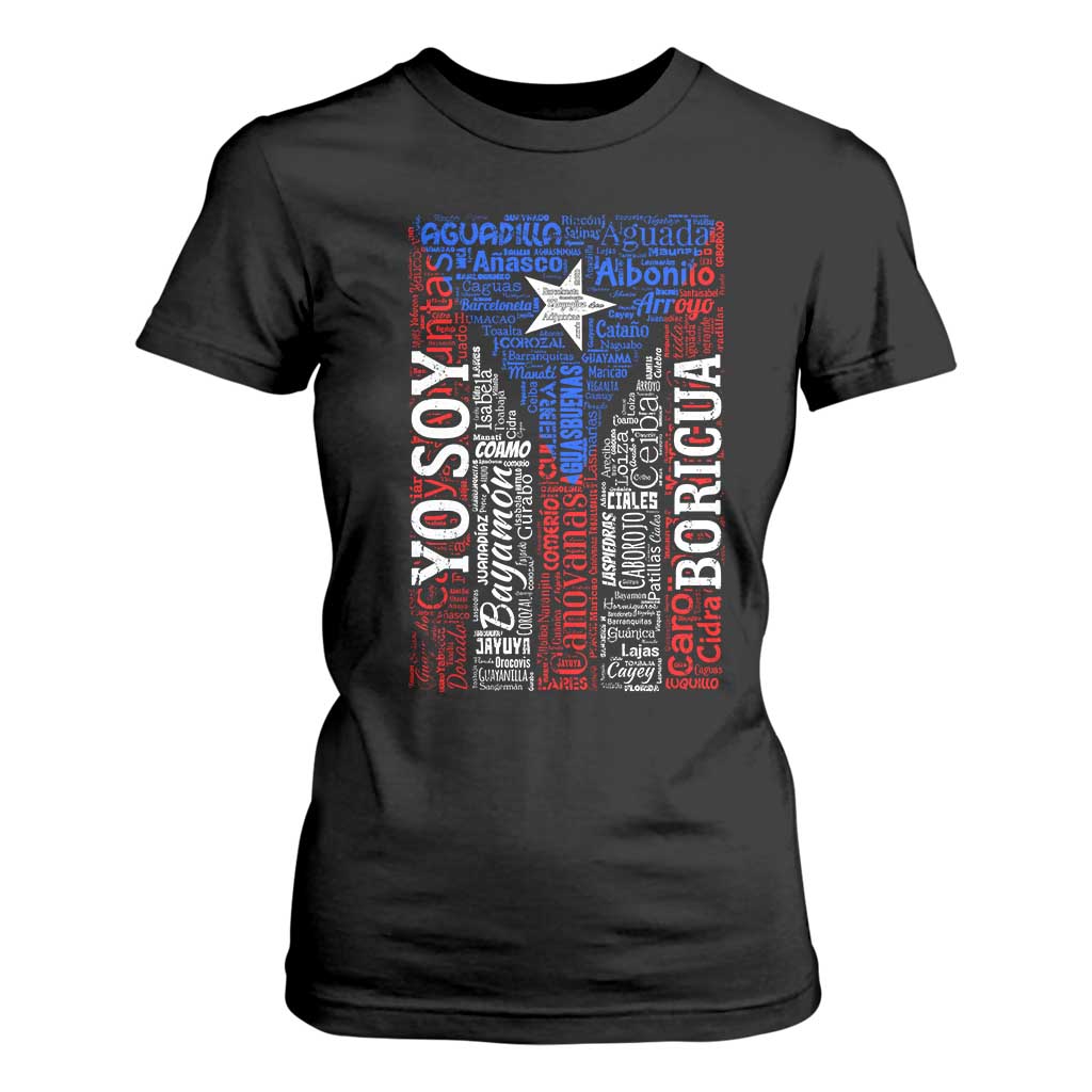 Puerto Rican Flag Puerto Rico Towns And Cities T Shirt For Women TS11 Black Print Your Wear