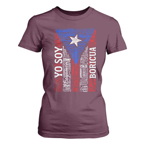 Puerto Rican Flag Puerto Rico Towns And Cities T Shirt For Women TS11 Maroon Print Your Wear
