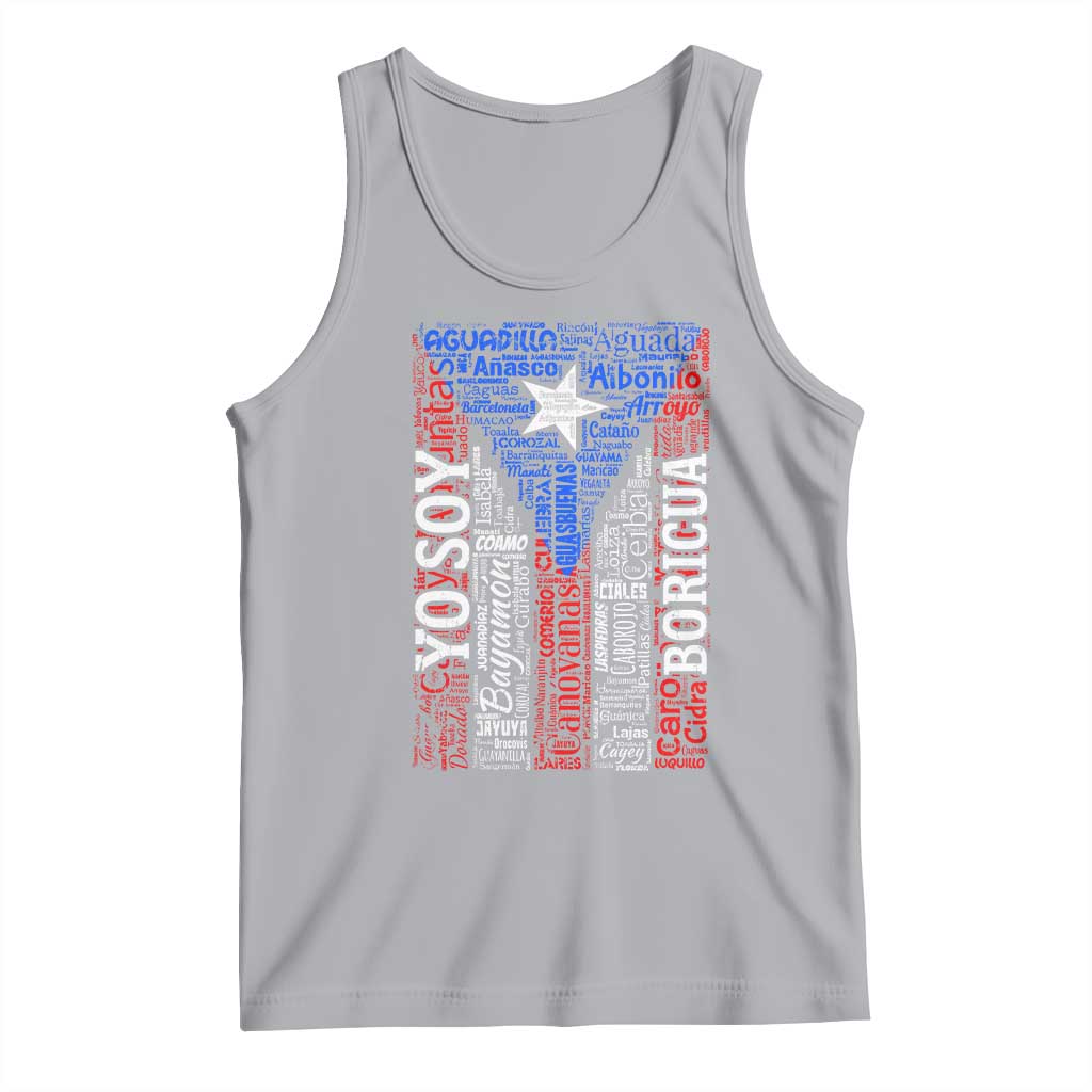 Puerto Rican Flag Puerto Rico Towns And Cities Tank Top TS11 Athletic Heather Print Your Wear