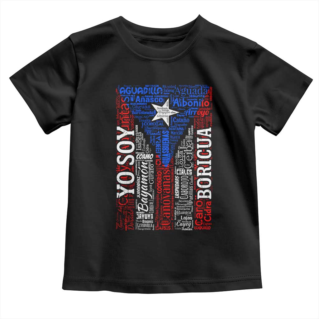 Puerto Rican Flag Puerto Rico Towns And Cities Toddler T Shirt TS11 Black Print Your Wear